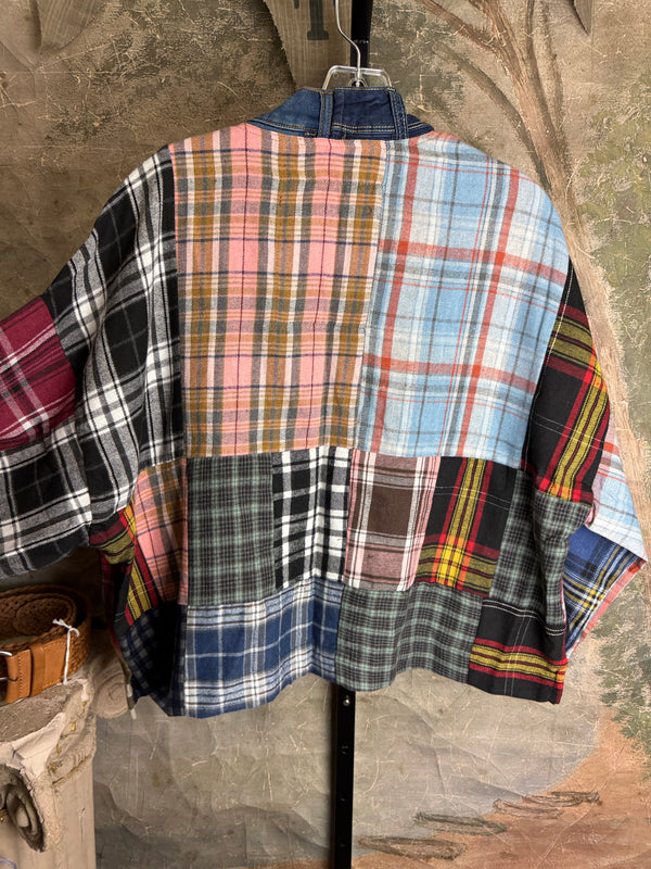 5573 Lodge Flannel Cardigan-Mix B