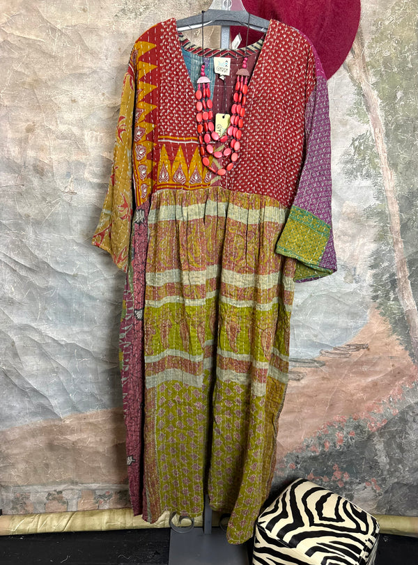 JG-156 Sunrise Kantha PW Dress-MIX 5