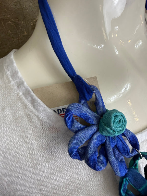 26N145 Coneflower Combo Necklace-C Blues Mix