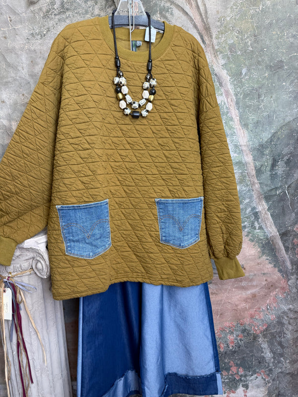 5949 Glenna Pullover-Curry