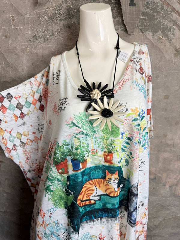 T1640K Vneck Dolman Top-Clayton & Company