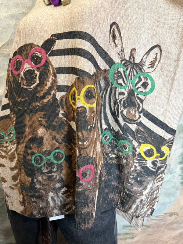 25704 Icon Print Sweater