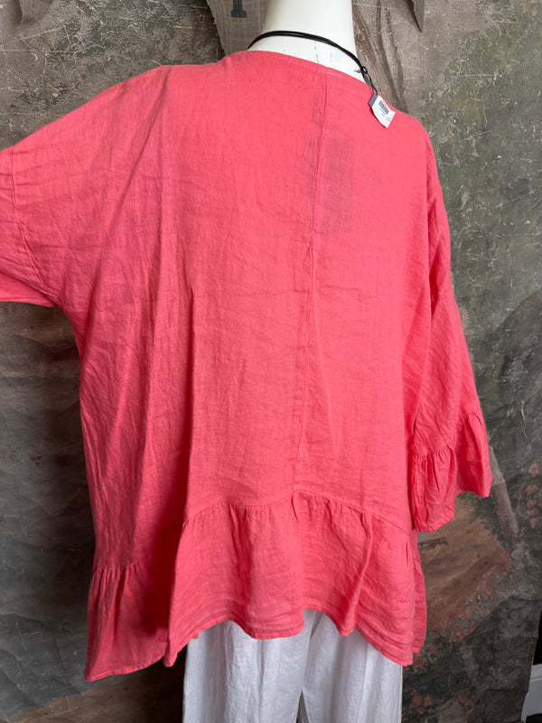 MP-HLT651 Baby Doll Top-Grapefruit