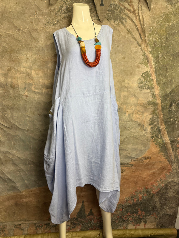 MP-HLD1066 Lagenlook Dress-Kentucky Blue