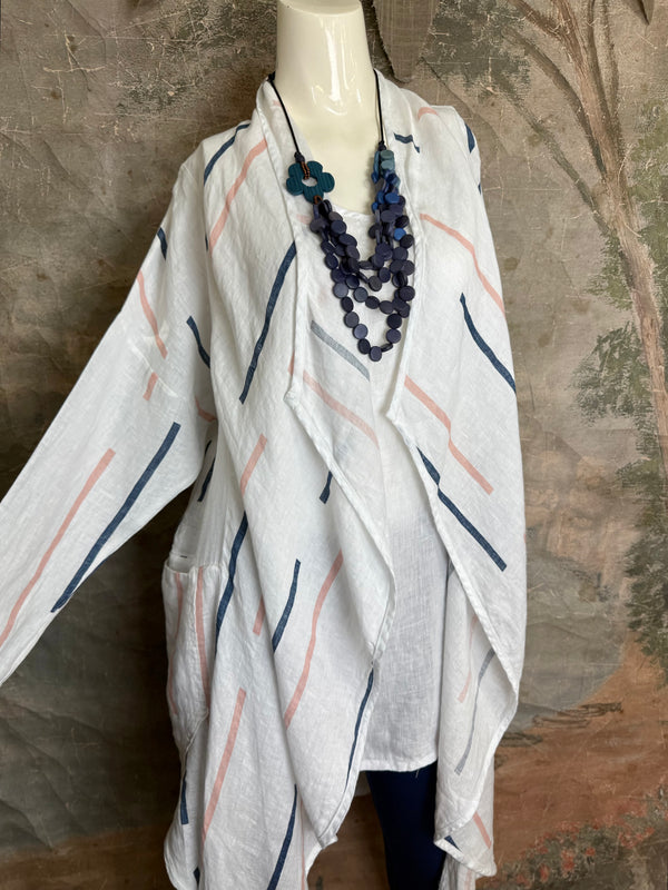 91511-S Stripe Throw Duster