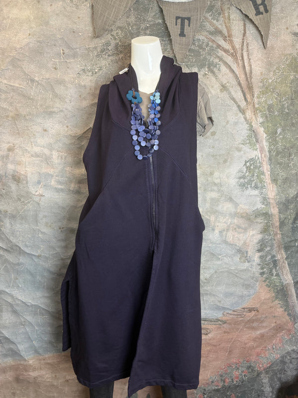 2626AU Zip Hoodie Vest-Purple