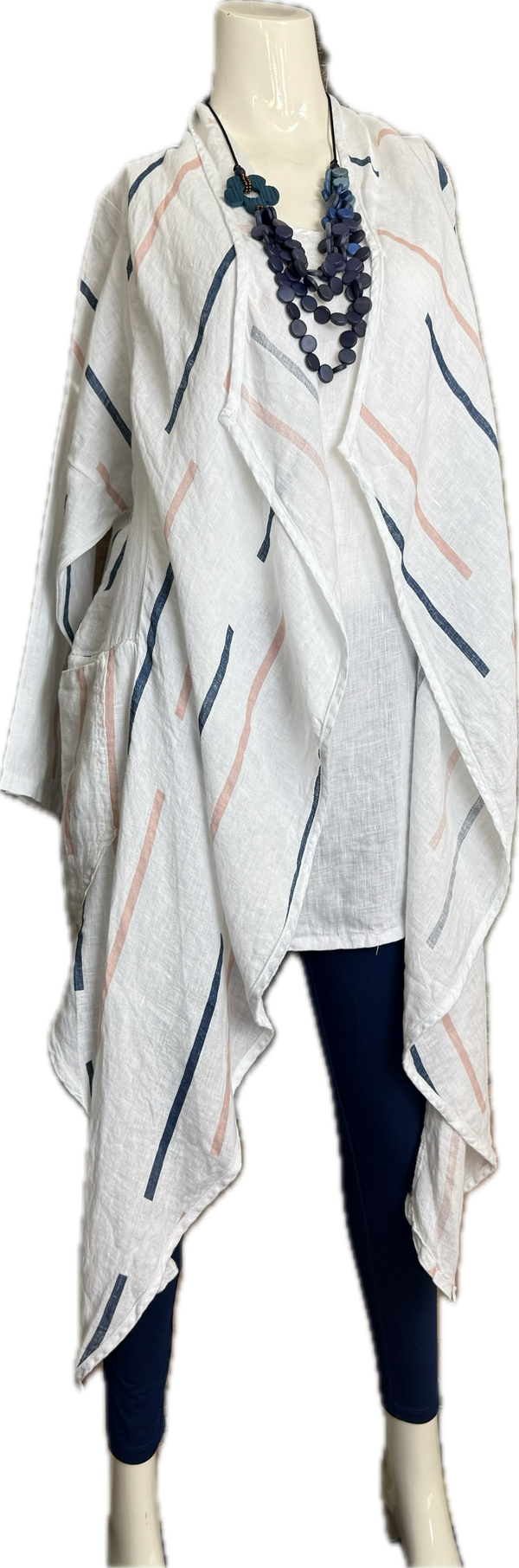 91511-S Stripe Throw Duster