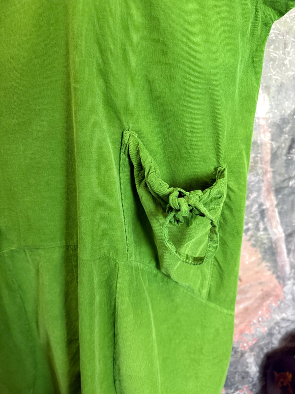 92003 Corduroy Pocket Dress-Kiwi