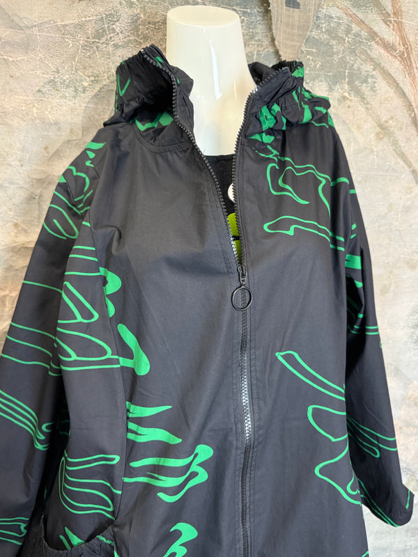 1029 City Scribble Jacket-Green