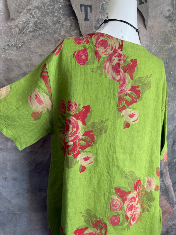 90645-62 Rose Pocket Tunic-KIWI