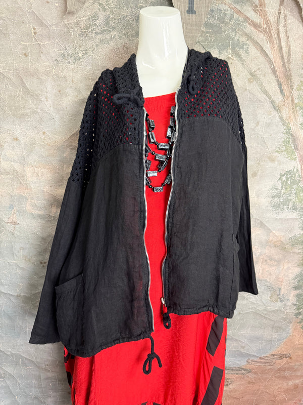 92076 Mix Net Jacket-Black