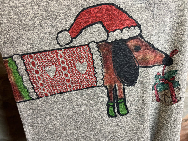 T1088 Drop Shoulder Crewneck Top-Jingle Paws