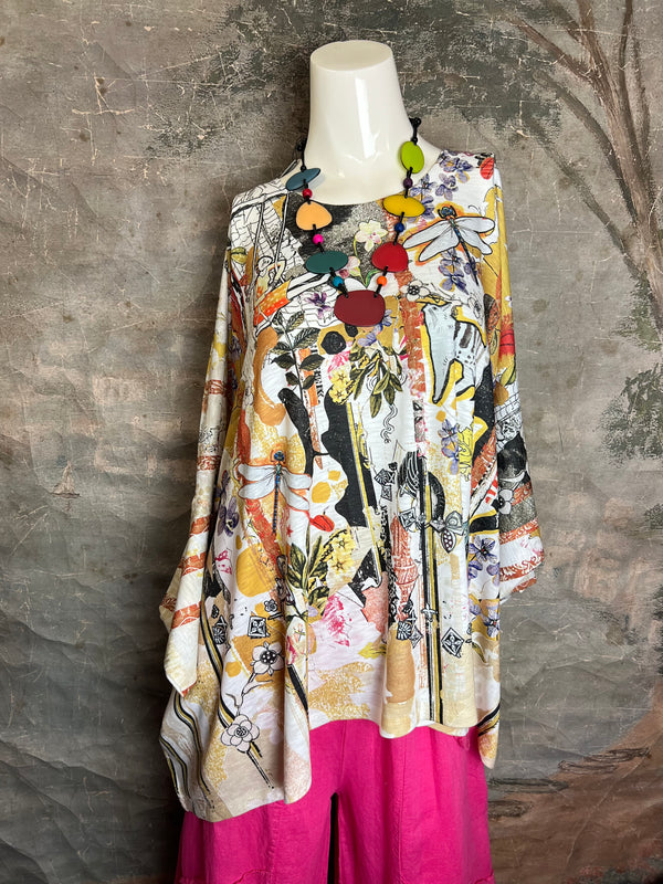 T1369K White Knit Whimsy Top-Marisols Garden
