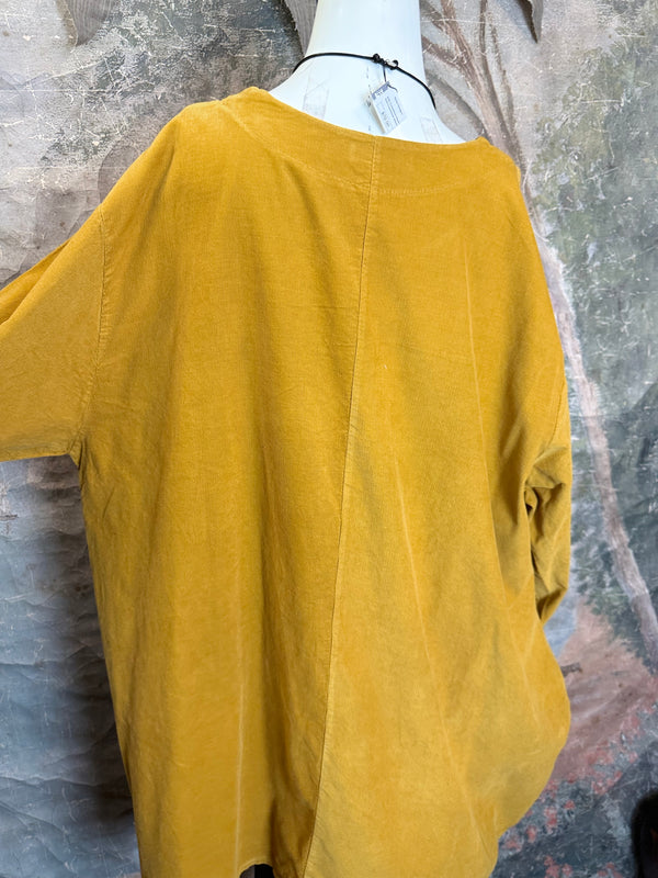 91983 Corduroy Pocket Tunic-Mustard