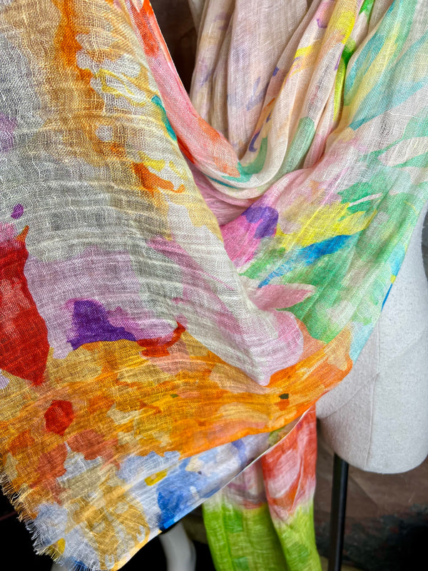 1.21 Poetic Linen Scarfs- #1 Alley