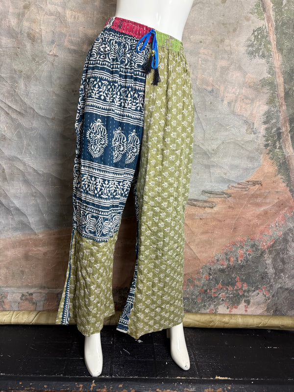 2007W Wide Leg Kantha Pants-Mix 2