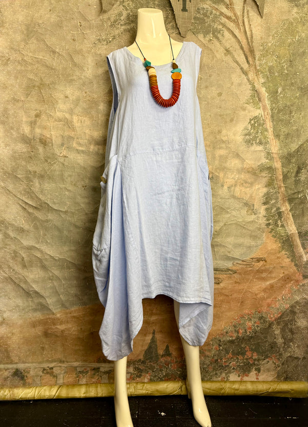 MP-HLD1066 Lagenlook Dress-Kentucky Blue
