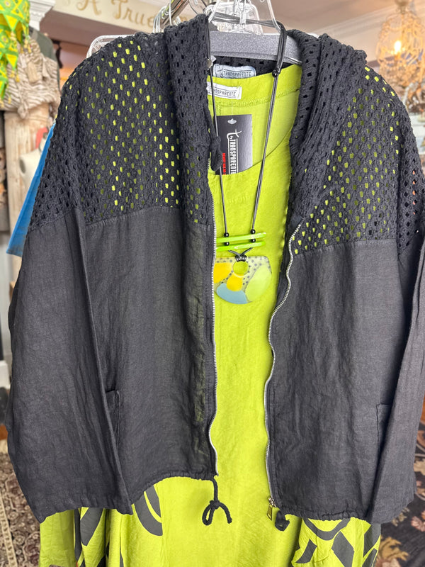92076 Mix Net Jacket-Black