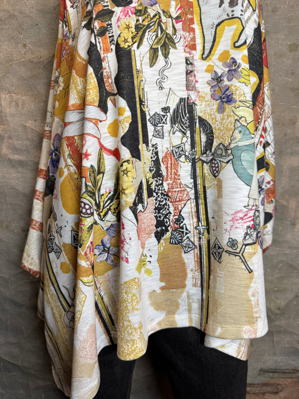 T1369K White Knit Whimsy Top-Marisols Garden