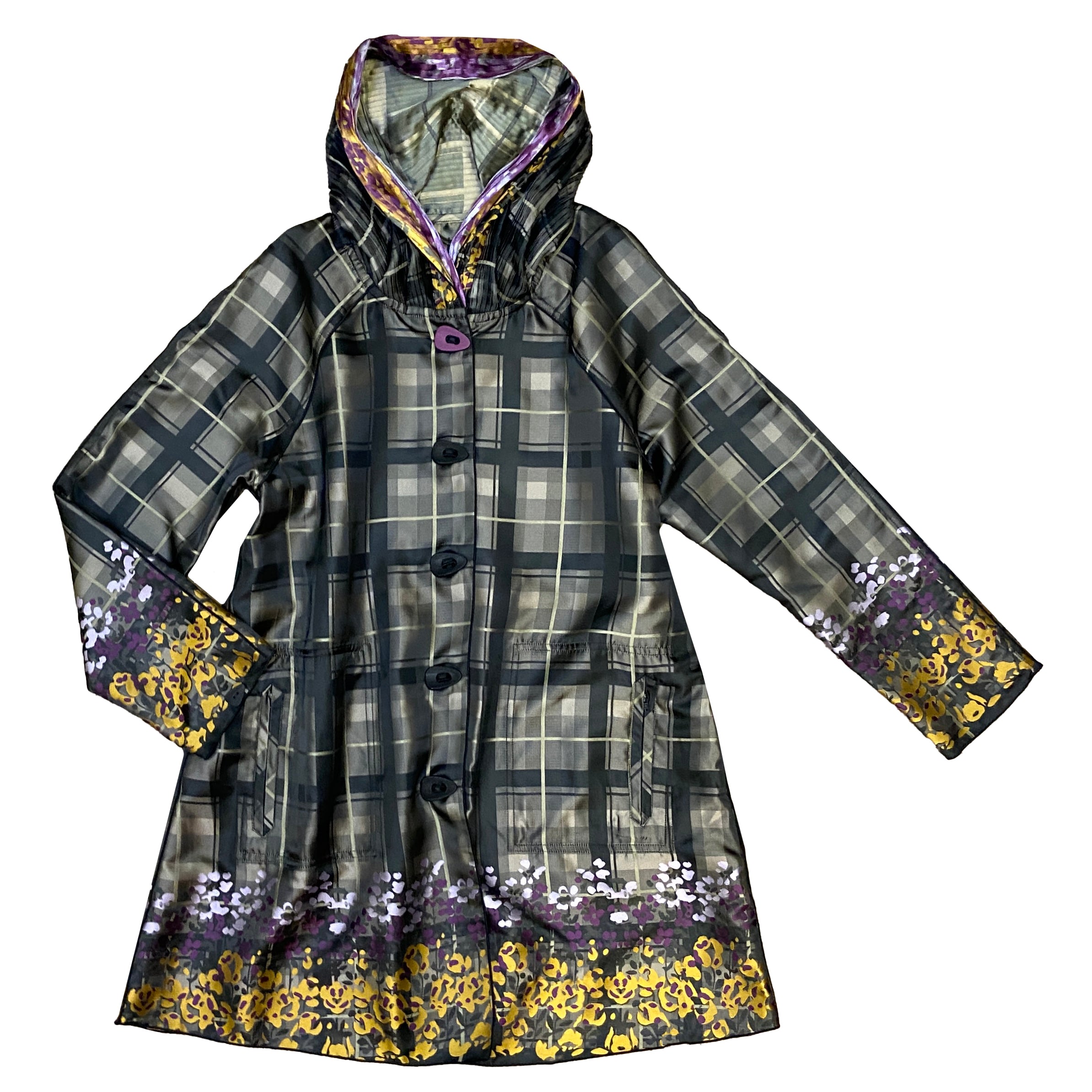 1428B Piped Parisian w/Hood-Storm Mix