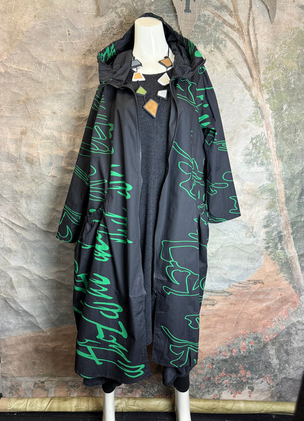 1029 City Scribble Jacket-Green