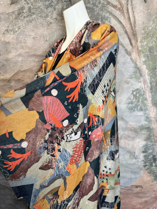 C103 Brushed Hooded Duster