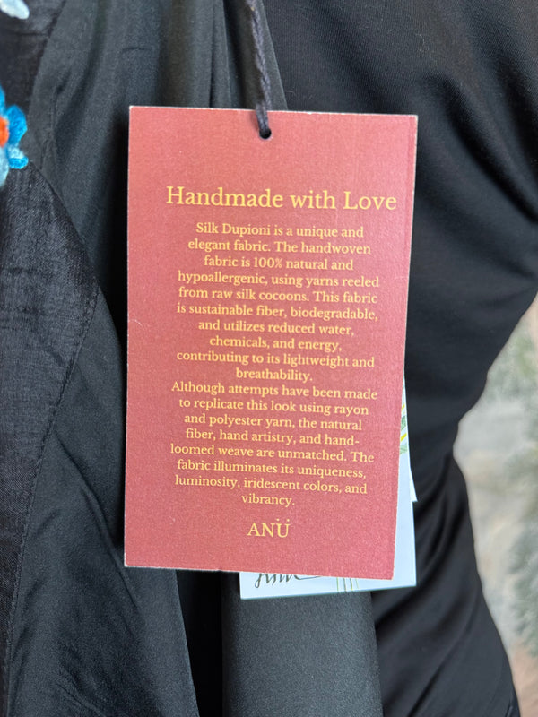 ANU 19969 Silk Embroidered Jacket-Lapis