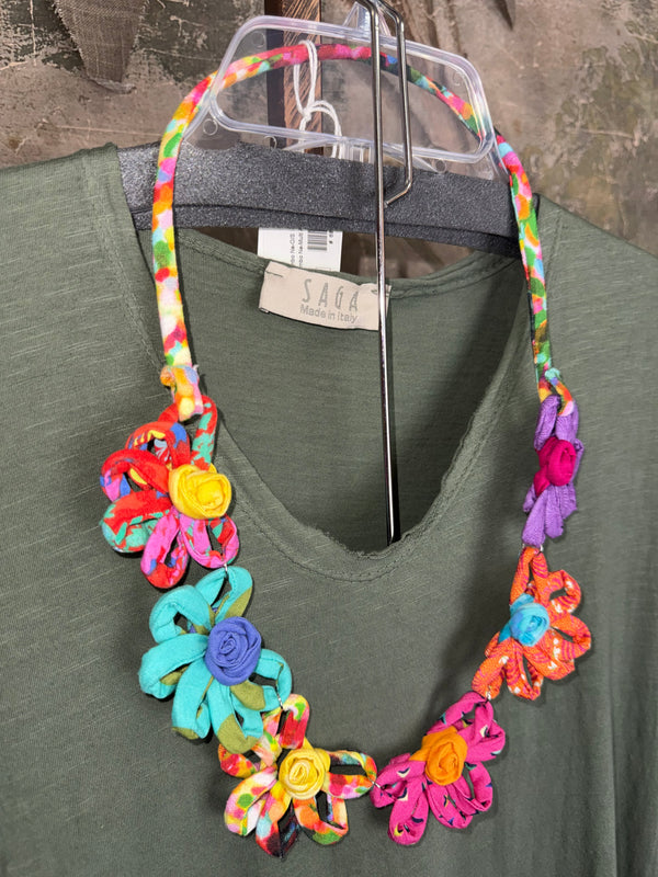 26N145 Coneflower Combo Necklace-A Spring Mix