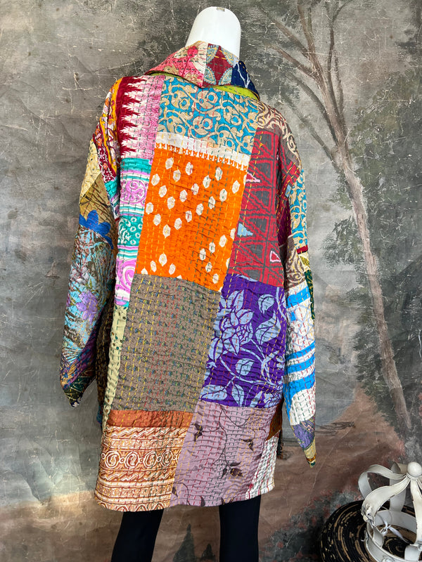 5683J Kantha/Vintage Kimono JKT-Bold Mix