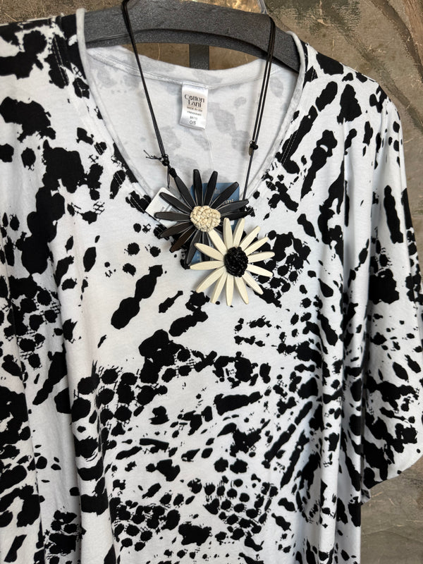 715CL-Burst Oversized Tunic Tee-WHITE