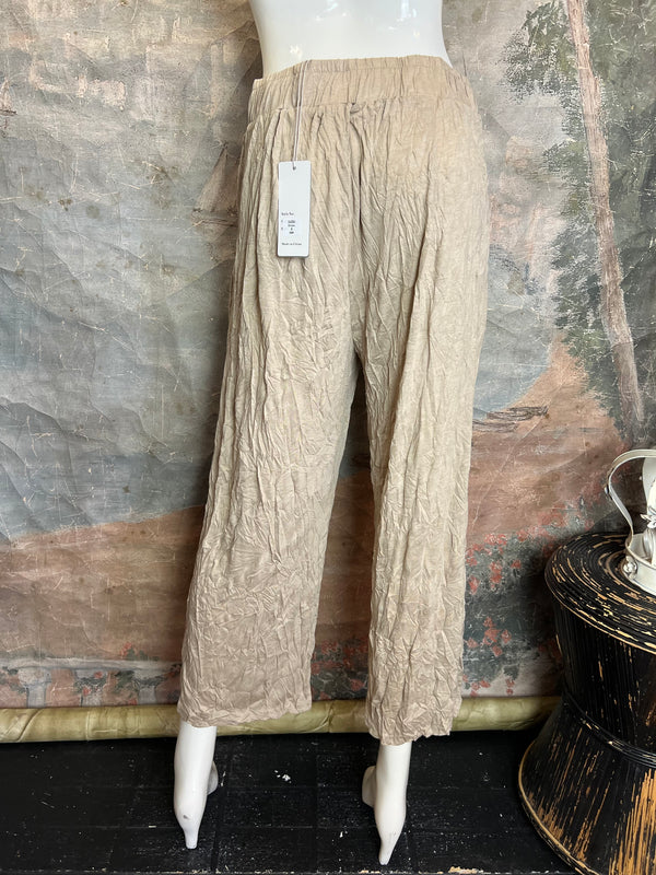 24054 Crinkle Pants-Khaki