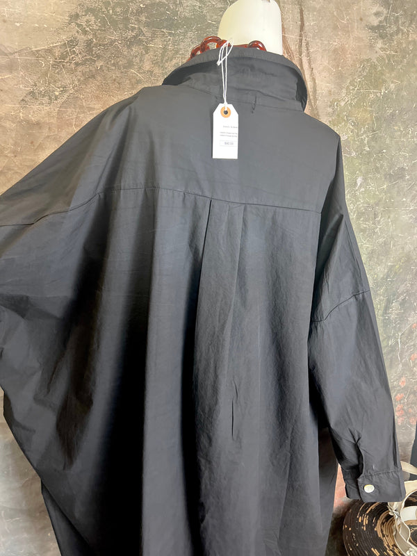 91750 Oversized Shirt Jacket-Black