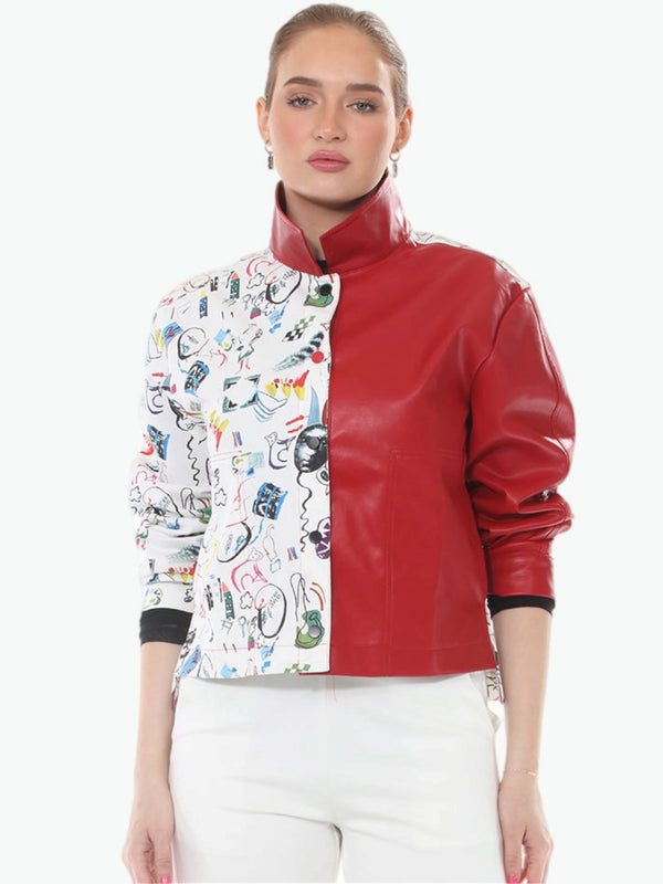 TF-4727 Chic' Artist Doodle Jkt