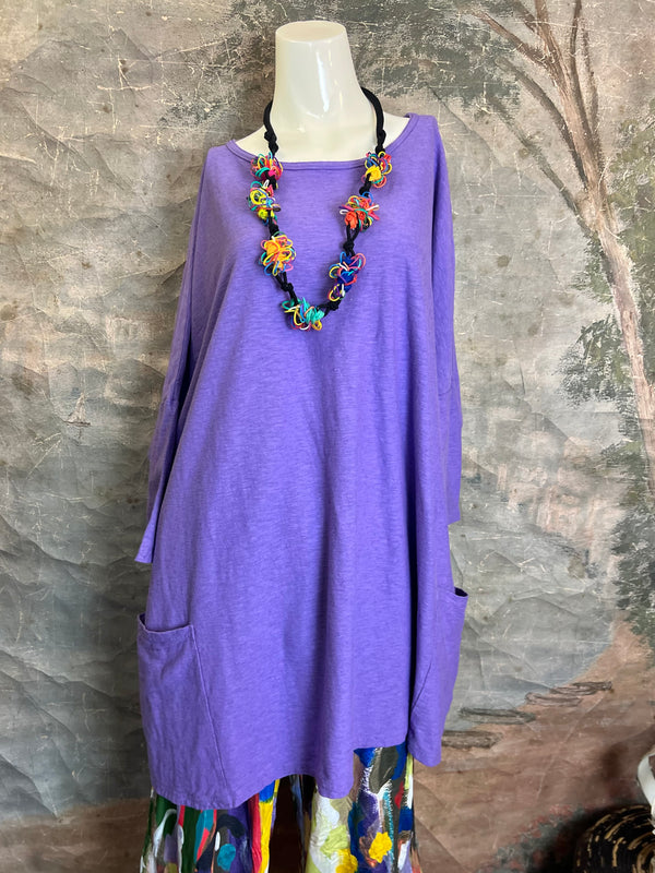 5016024 2 Pocket Pullover-Lilac Purple