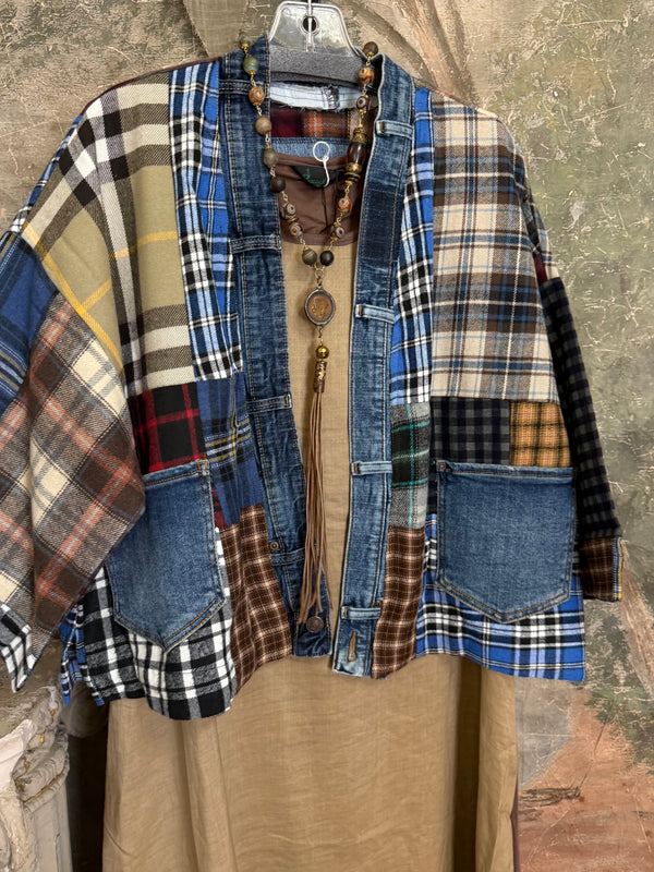 5573 Lodge Flannel Cardigan-Mix D