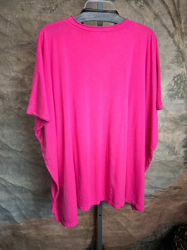 8715 Solid V-Elbow Tunic Tshirt-Zinnia