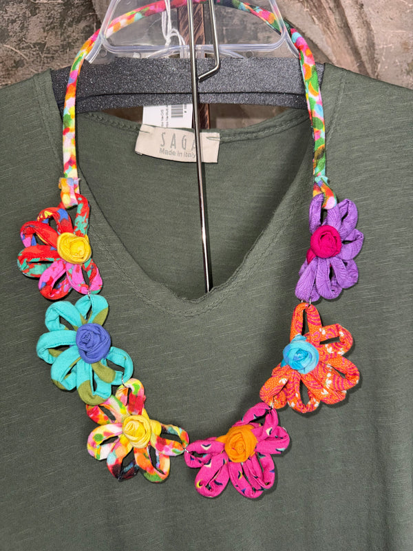 26N145 Coneflower Combo Necklace-A Spring Mix