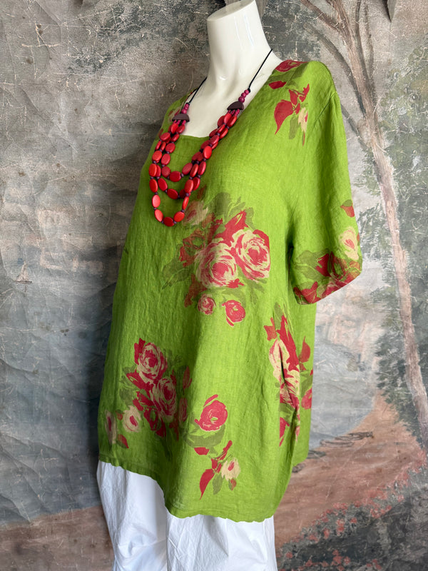 90645-62 Rose Pocket Tunic-KIWI