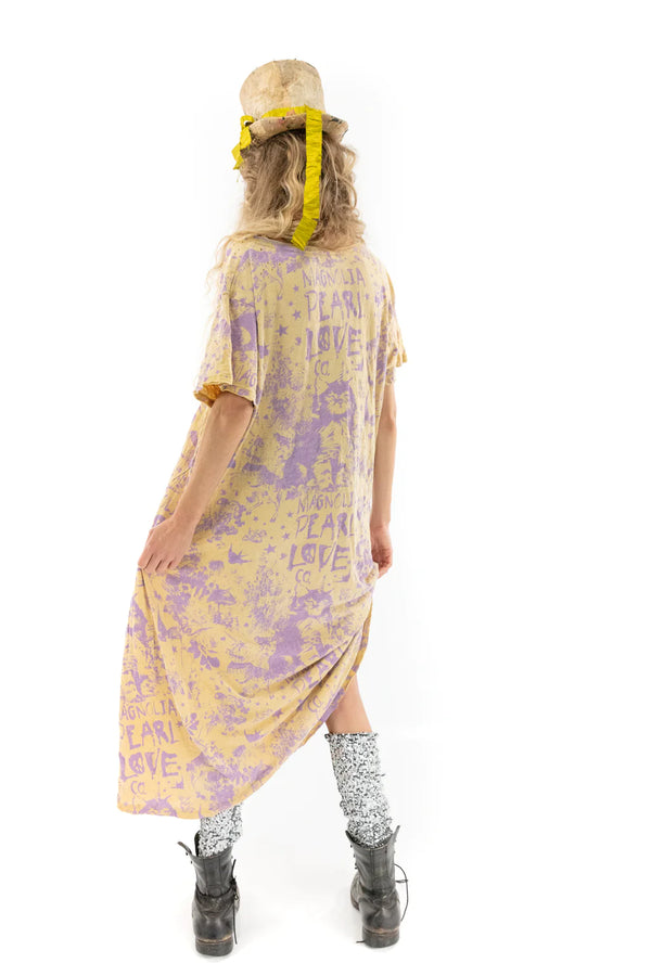 875 MP LOVE CO. Unicat T-Dress-Marigold/Lilac