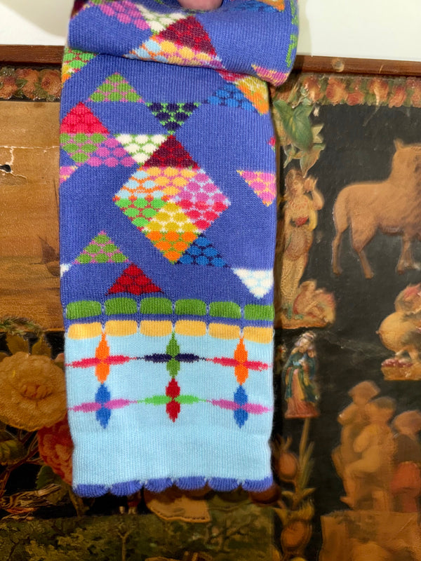 WW13 American Quilt Socks-violet hues
