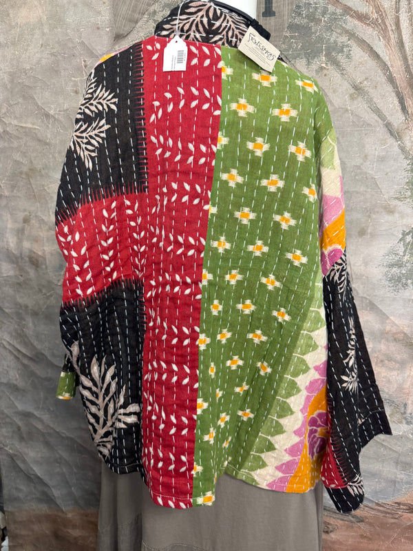 1040w Kantha Long Sleeve Jacket-Piper