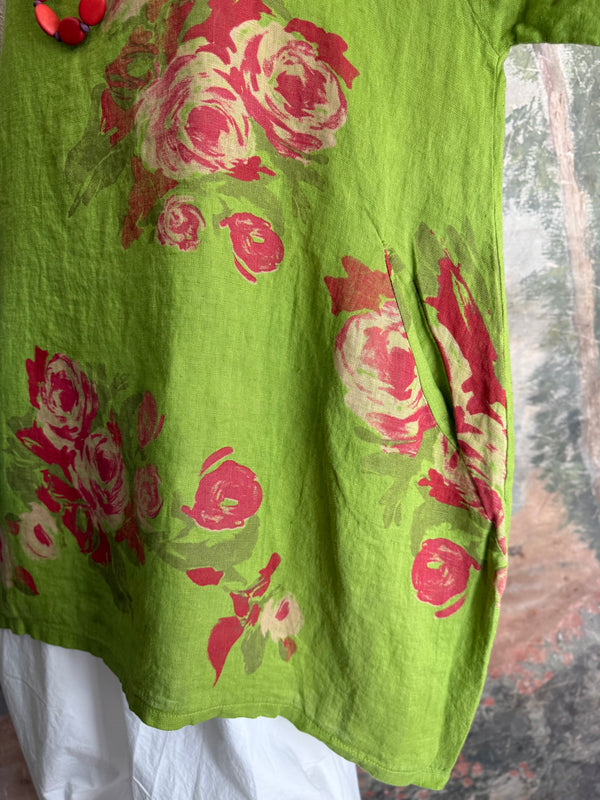 90645-62 Rose Pocket Tunic-KIWI