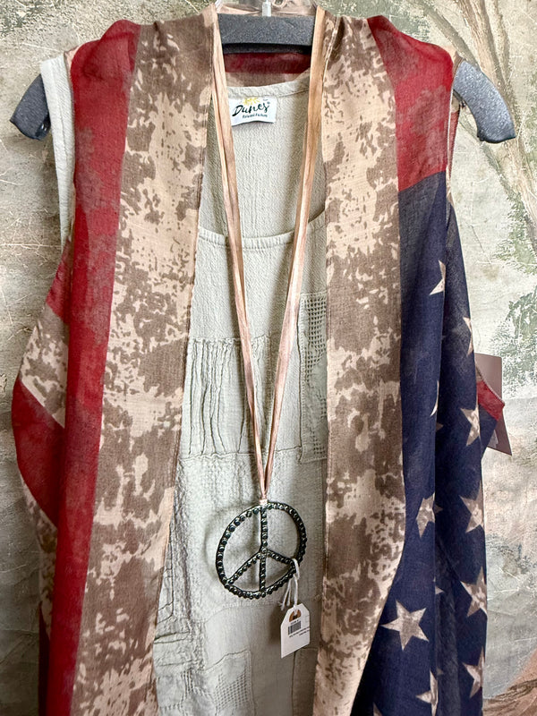 MC31 Vintage America Flag Vest