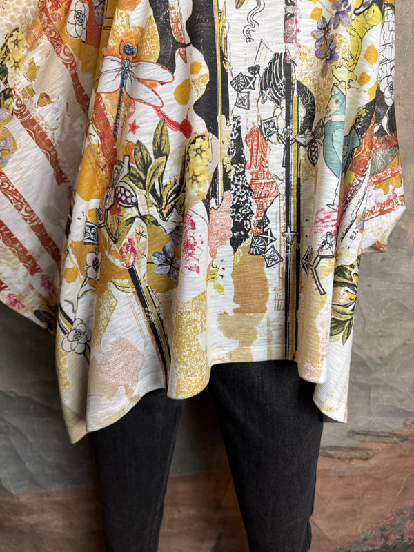 T1369K White Knit Whimsy Top-Marisols Garden