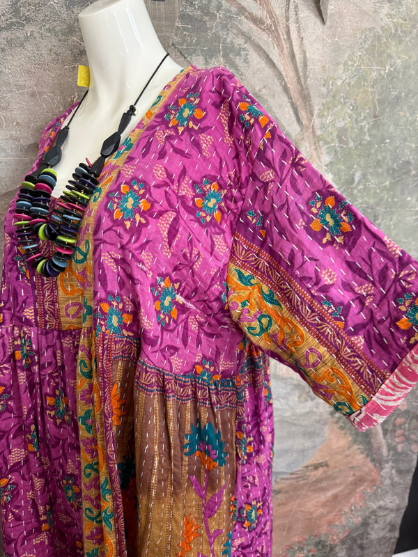 1027w Kantha Arts Tiered Dress-Mix 9