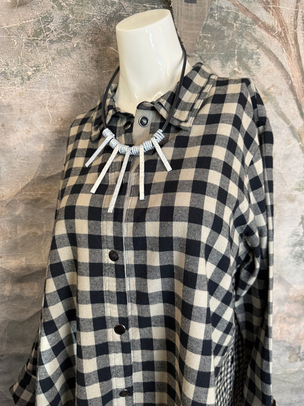 2500-2077 Plaid Placket Shirt-Fennel