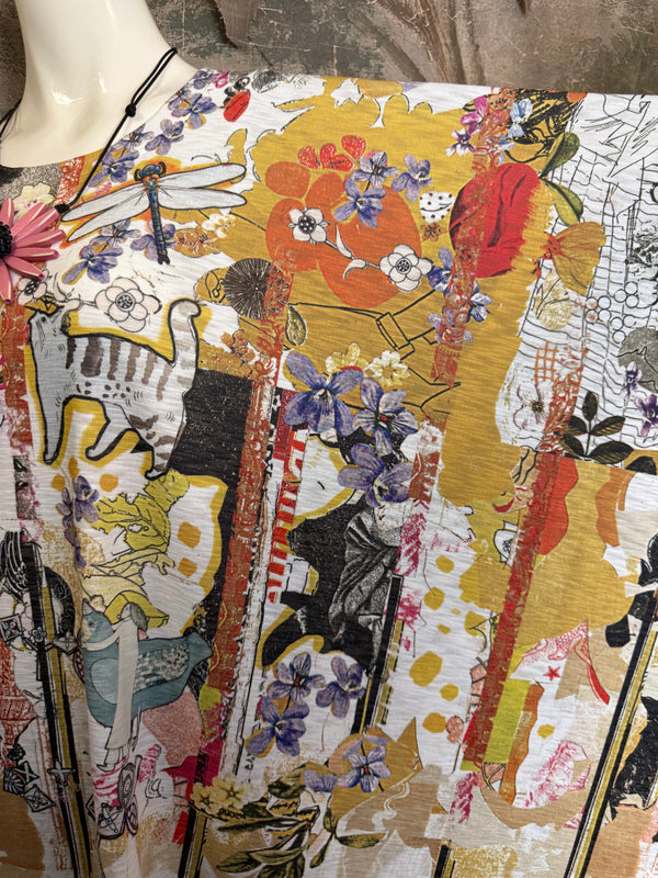 T1369K White Knit Whimsy Top-Marisols Garden