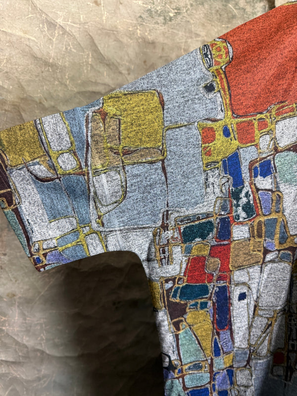 T721T Oversized Dolman Slv Top-Mapped In Color