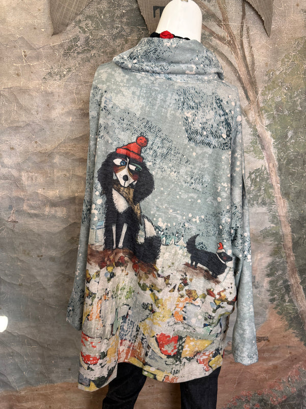 T1097 Cowlneck Dolman Slv Top-Jolly Buddy