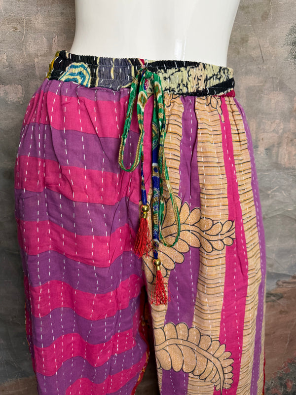 2007W Wide Leg Kantha Pants-Mix 1